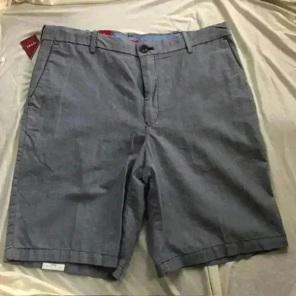 Flat Front Izod Blue Shorts Sz 36 NWT